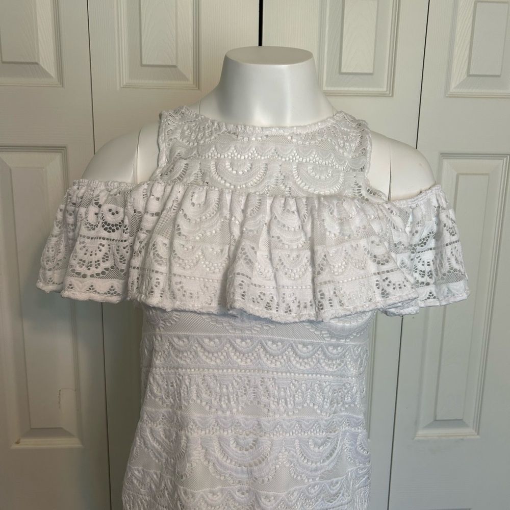 Lilly Pulitzer Resort White Scallop Stripe Lace Top Size XXS - Picture 2 of 10